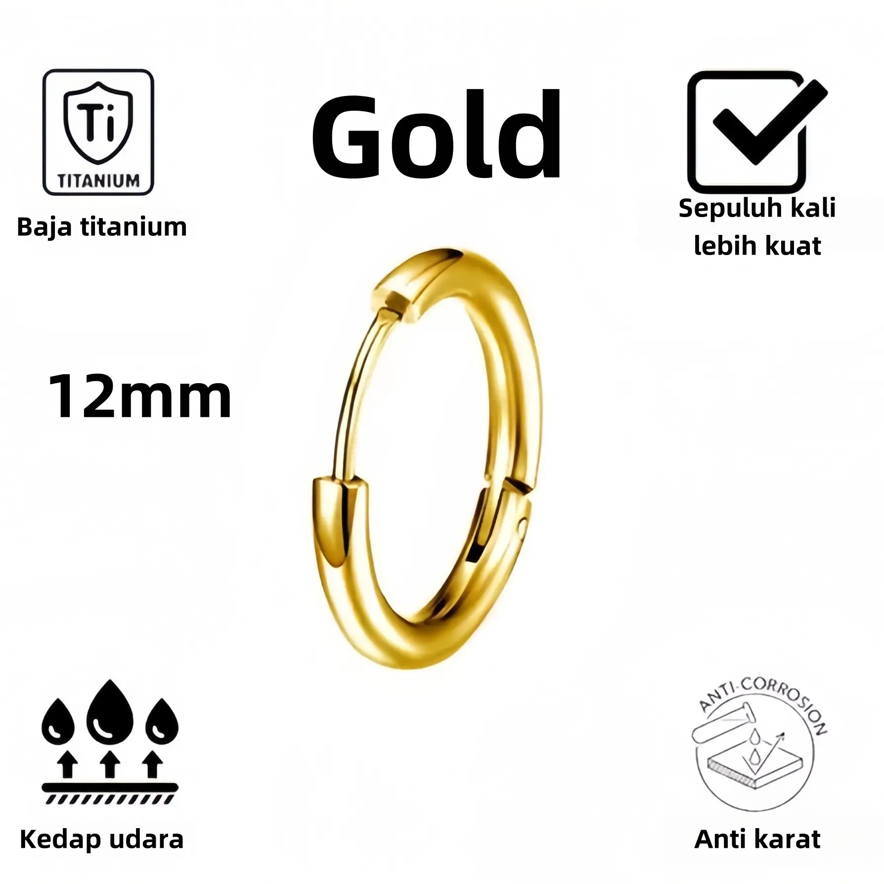 Gold 2.5*12mm