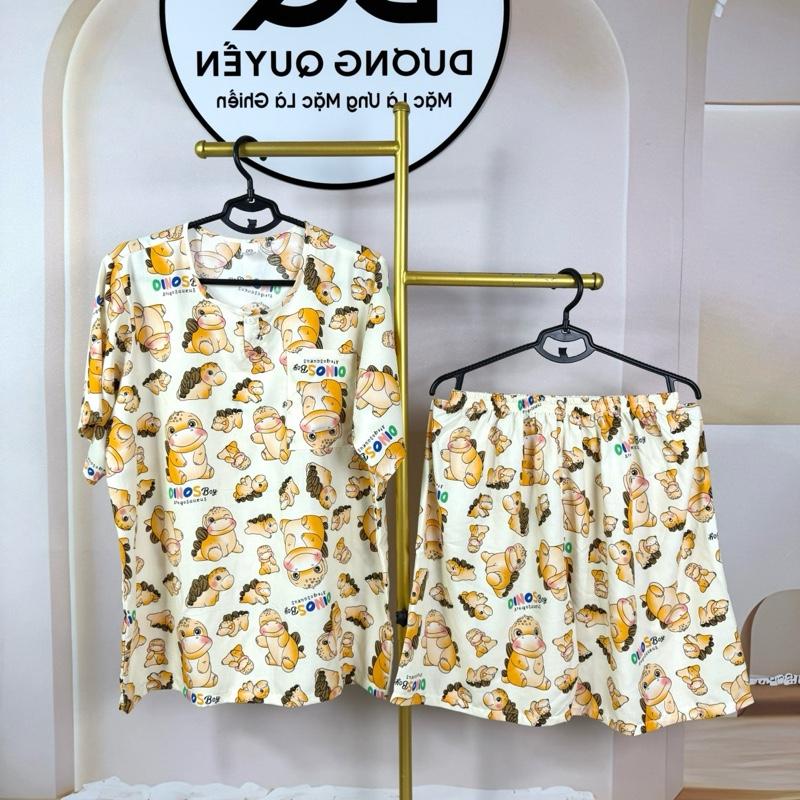 Dương Quyền 20XXL - 39. Bộ quần ngắn áo tay ngắn bé trai. Chất vải tole lanh hai da. Size 41kg - 110kg.