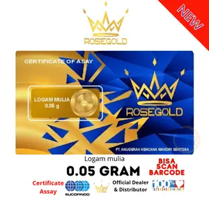 ROSEGOLD 0.05 GRAM EMAS MINI BERSERTIFIKAT SUCOFINDO