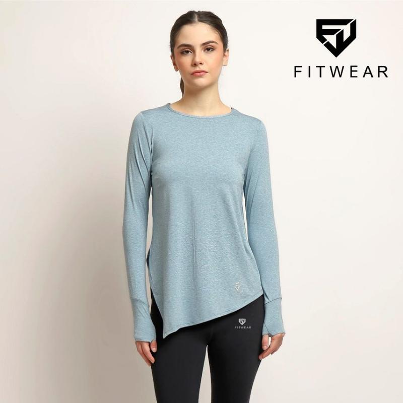 Fitwear - Kaos Olahraga Wanita FITWEAR NEW AURORA DRYFIT SIDE TIE OVERSIZE L/S - S - 2XL 6