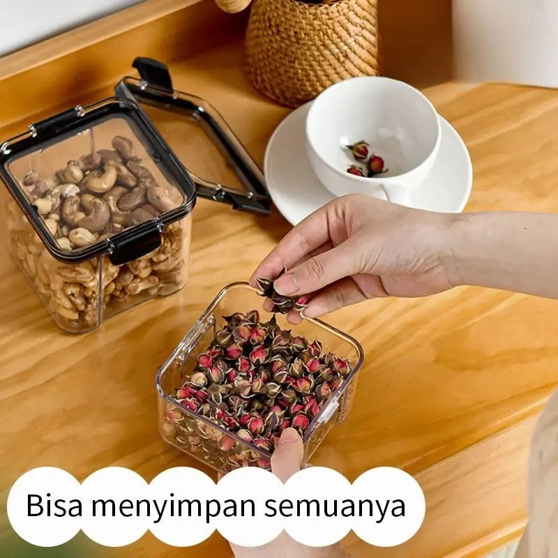 Kedap Udara Bening Cereal Penyimpanan Kontainer Food Storage Jar Container 3