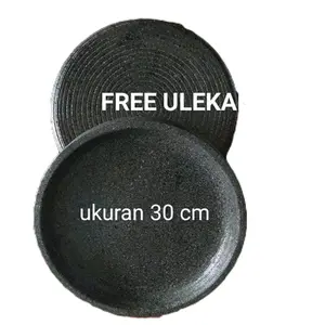 Cobek Batu Asli Besar 29-30cm ORI free ullekan Kitchenware
