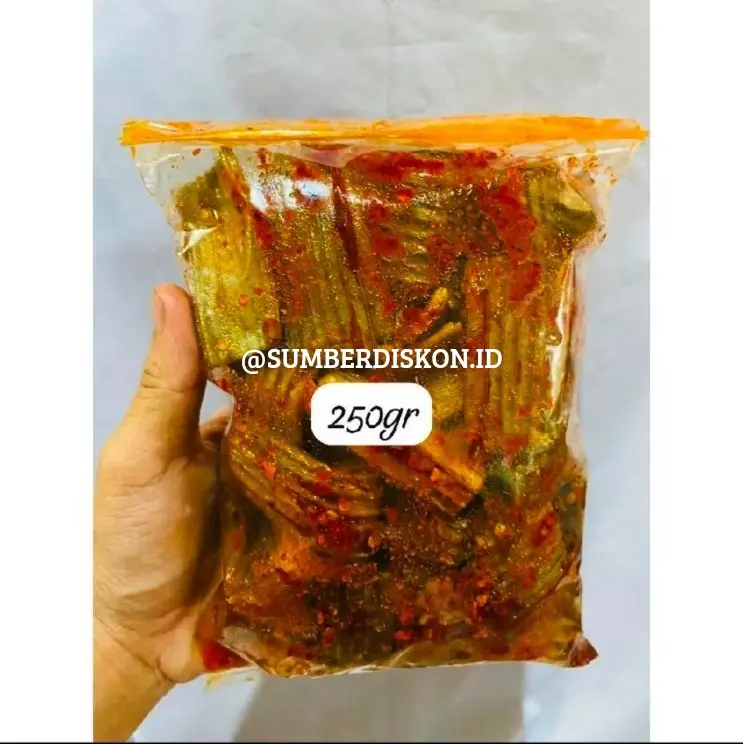 Seblak kerupuk Jengkol 250gr Pedas daun jeruk bumbu melimpah snack food cemilan Kering