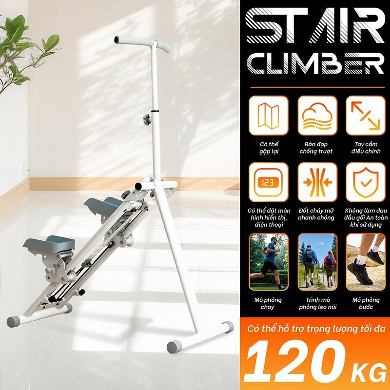 (KM2100-TRẮNG)BG-Máy Leo Bậc Thang Tại Nhà Gấp Gọn ,Máy Tập Thể Dục,Máy Tập Leo Núi Tại Nhà ,Tập Gym máy  tập  leo  bậc  thang máy  leo  bậc  thang  tập  thể  dục máy  leo  núi  tại  nhà máy  tập  leo  thang  gấp  gọn