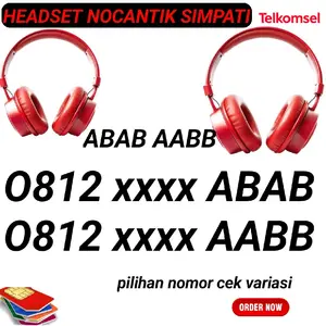 Headset Warna Merah Nocan Simpati ABAB AABB