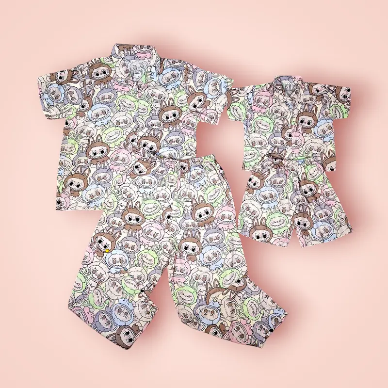 [ HARGA SATUAN YARA ONE SET UNISEX ] Setelan anak laki-laki / setelan anak perempuan Bayi 3 Bulan - 8 Tahun dan Baju Setelan dewasa Ld 110 dan  Ld 120 Bahan rayon motif Kids 2