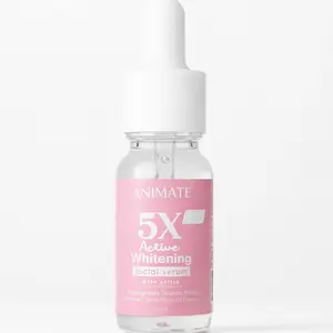Animate 5X Active Whitening Facial Serum 10ml/Mencerahkan Kulit Wajah/Serum Animate Whitening Ecer Perawatan Essence Pencerah Hitam Aging Muka Acid Vitamin Hyaluronic