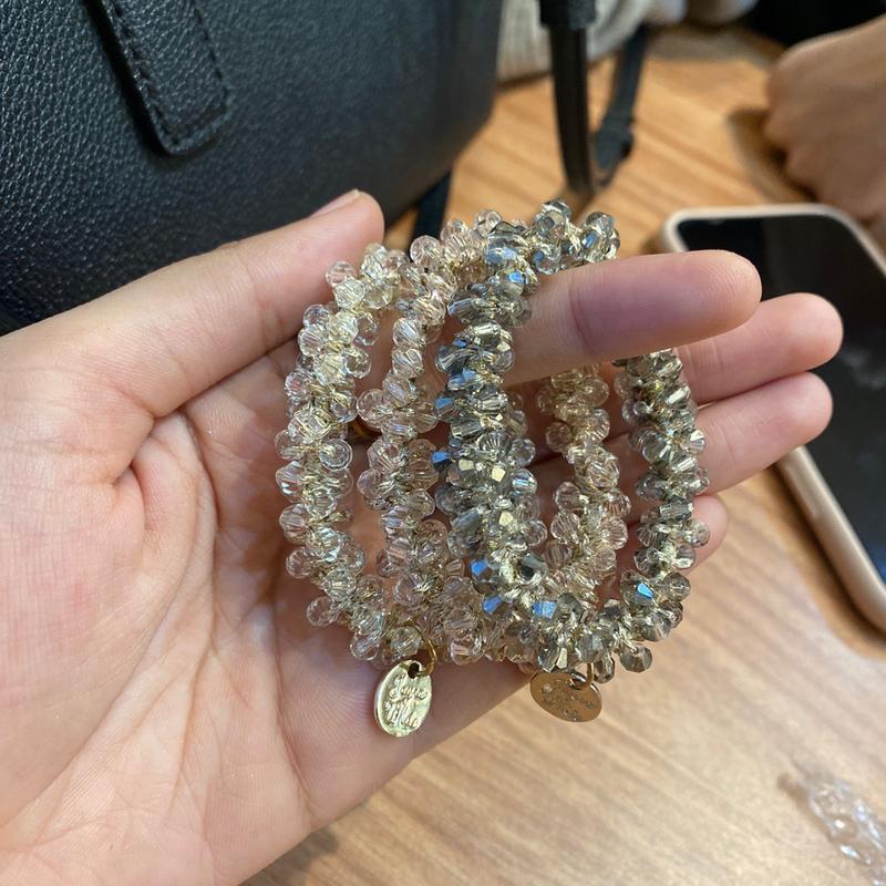 Gelang aksen kristal tampa inisial Huruf 5
