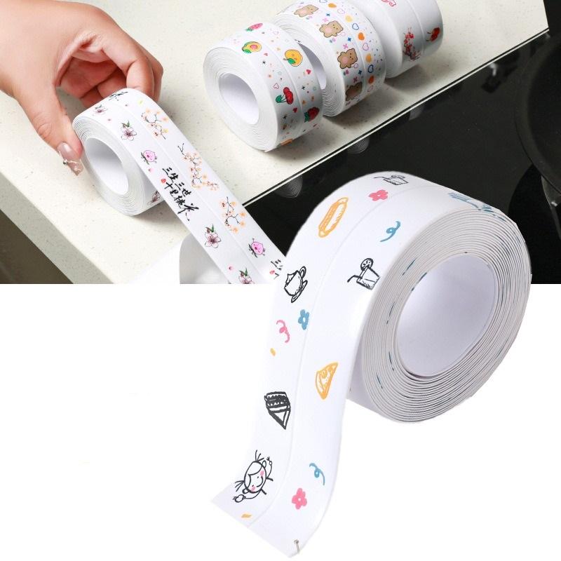 Băng Dính Caulk, Băng Dính Dải Niêm Phong Caulk, Cuộn PVC, Tự Dính, Chống Thấm Nước, Che Phủ Các Viền Của Bồn Tắm Hoặc Bồn Rửa, Thích Hợp Cho Phòng Tắm Và Nhà Bếp 6