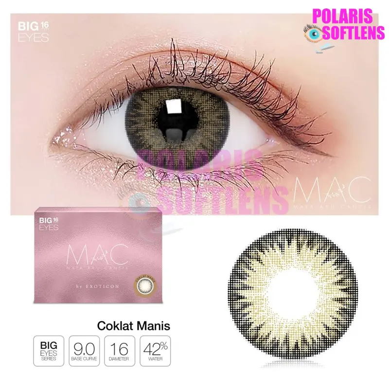 Softlens MAC (Mata Aku Cantik)  By Exoticon Normal & Minus (-0.50 s/d -6.00) Abu Biru 3