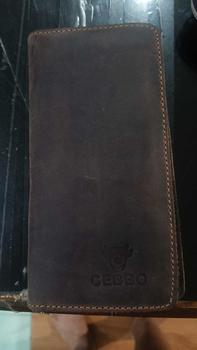 Product Review of Dompet Panjang Pria Kulit Sapi Asli Crazy Horse Leathe Merk CEBBO Dompet Panjang Bisa Muat Hp Kartu Uang from r**o 0