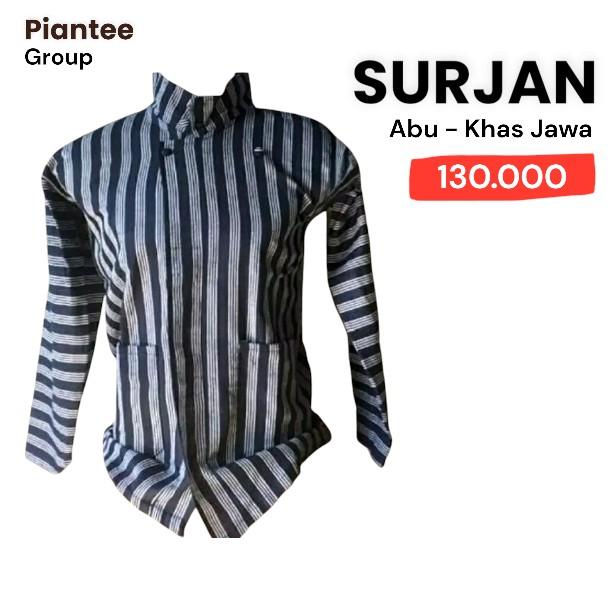 Product Introduction of Surjan Abu Baju Adat Jawa Pria - Solo Jogja Motif Garis Garis Katun Rajut Remaja Dewasa 9