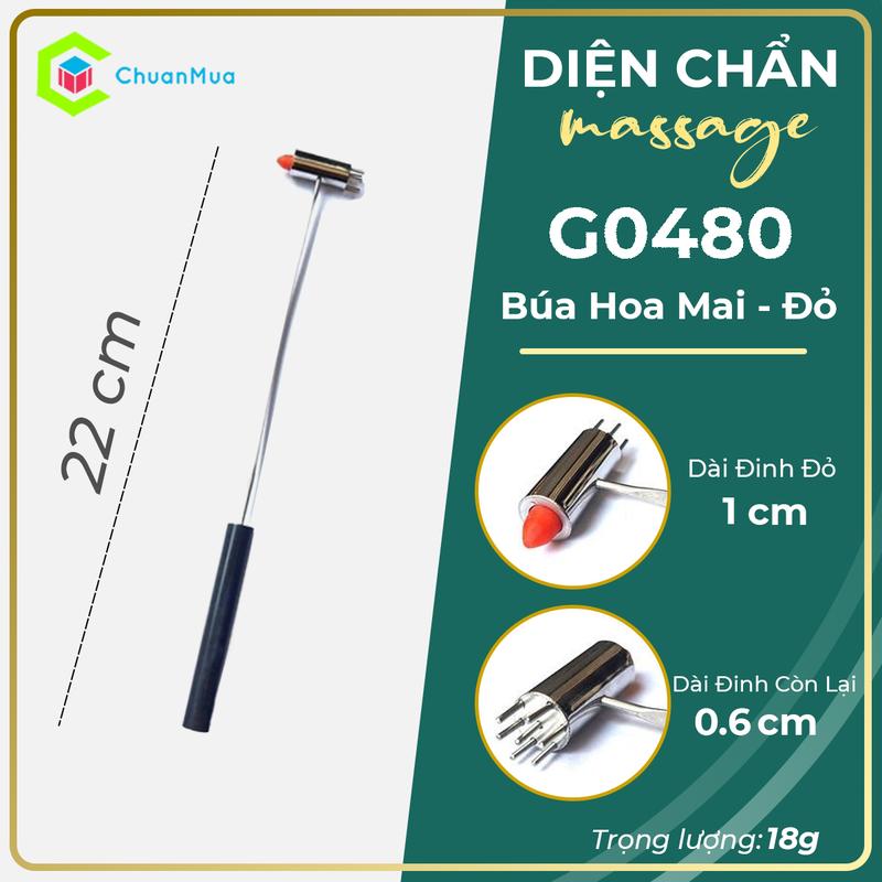 Búa Hoa Mai - Dụng Cụ Diện Chẩn ( Cây Búa Gôm Gai Phụ Kiện Massage Chuẩn Điện…
