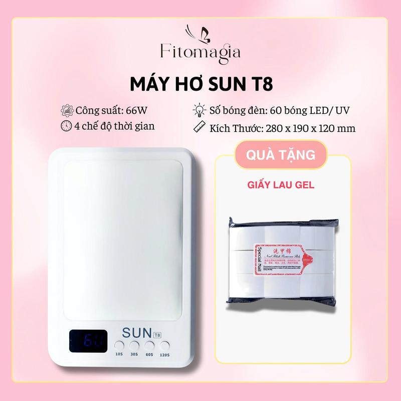 [GIÁ SỐC TRONG PHIÊN LIVE] Máy Hơ Gel SUN T8 / 72W / 60LED / Bảo hành 6 tháng-Khoang hơ rộng - KHÔNG TÍCH ĐIỆN