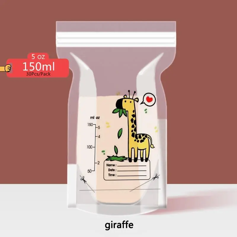(30 Pcs) 150Ml/250Ml Kantong ASI Plastik ASI Breastmilk Storage Bag Breastmilk Storage Oble Zipper CND Bayi
