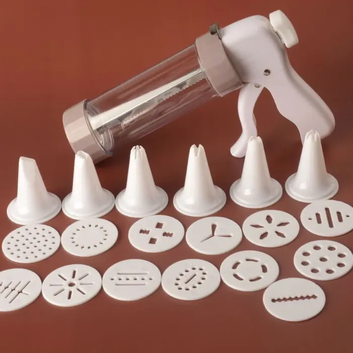 T♪FQ 20PCS COOKIES PRESS / BISCUIT CAKE MOLD GUN / ALAT CETAK KUE KERING W♫28