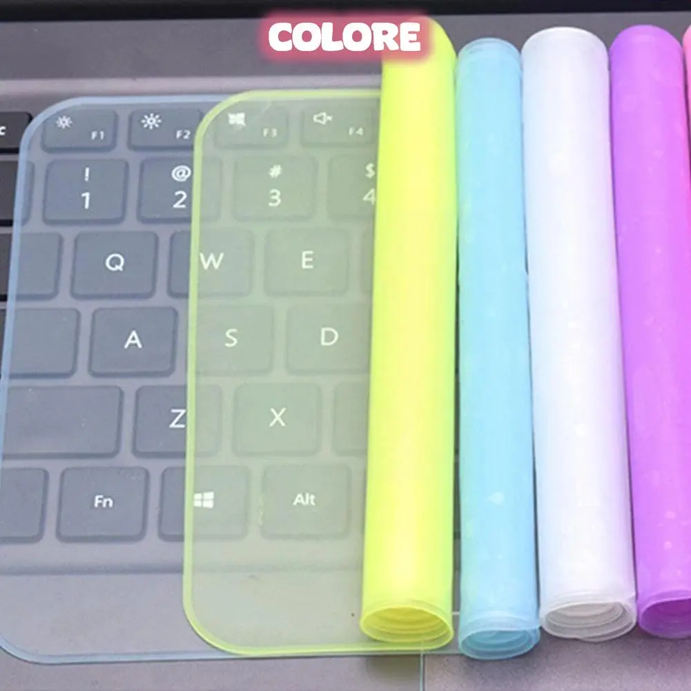 [Colore] Universal Laptop Keyboard Cover Skin Dustproof Waterproof Soft Silicone Keyboard Protector Computer 11-17inch Laptop pelapik papan
