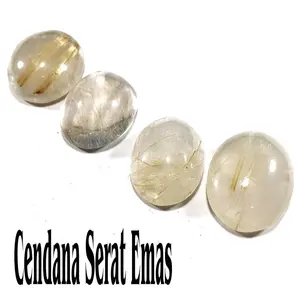 NATURAL BATU AKIK CENDANA SERAT EMAS