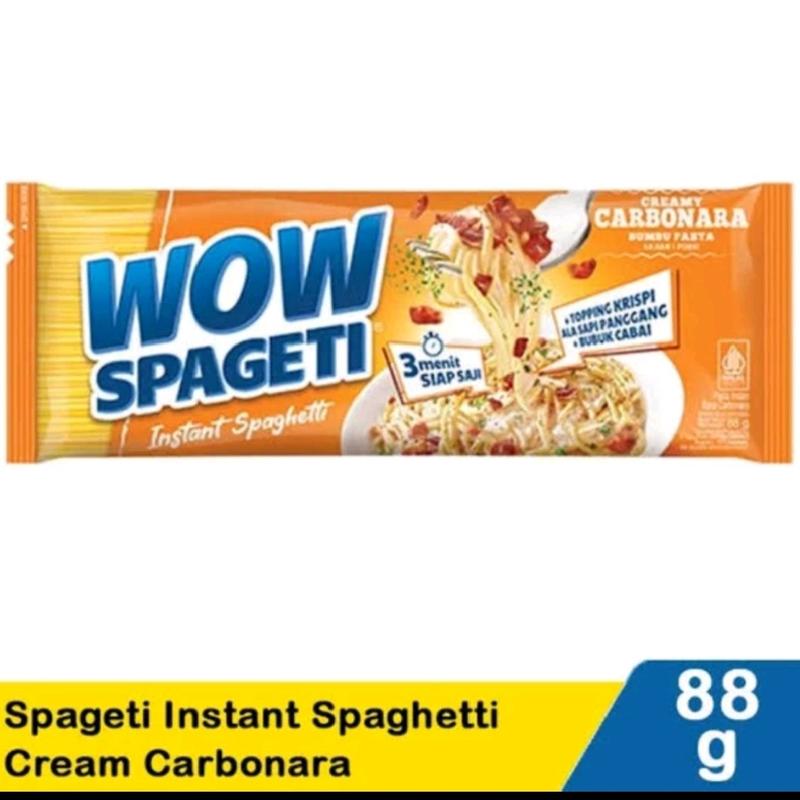 Mie Wow Spaghetti Instant by MayorA / Mie Wow 84gr - Makanan - Food, Noodles jebew taiwan tipis energen carbonara 3