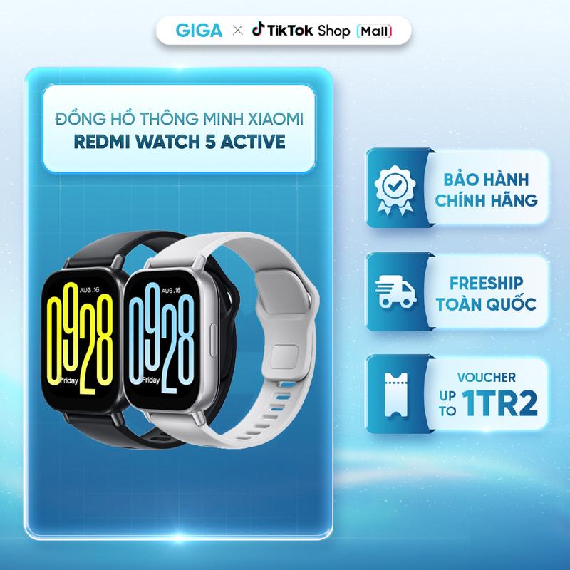 Đồng hồ thông minh Xiaomi Redmi Watch 5 Active - Màn hình LCD 2'' - Thời lượng pin lên đến 18 ngày