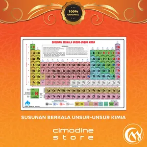 Tabel Susunan Berkala Unsur Unsur Kimia | Sistem Periodik Modern  | 32 x 22cm  | Smartbook