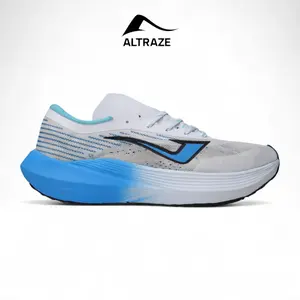 Altraze Revel Ride 1.0 Putih Biru - Sepatu Olahraga Running Unisex Mesh Breatable Sporty 38-44 Lari Outdoor Pria Wanita