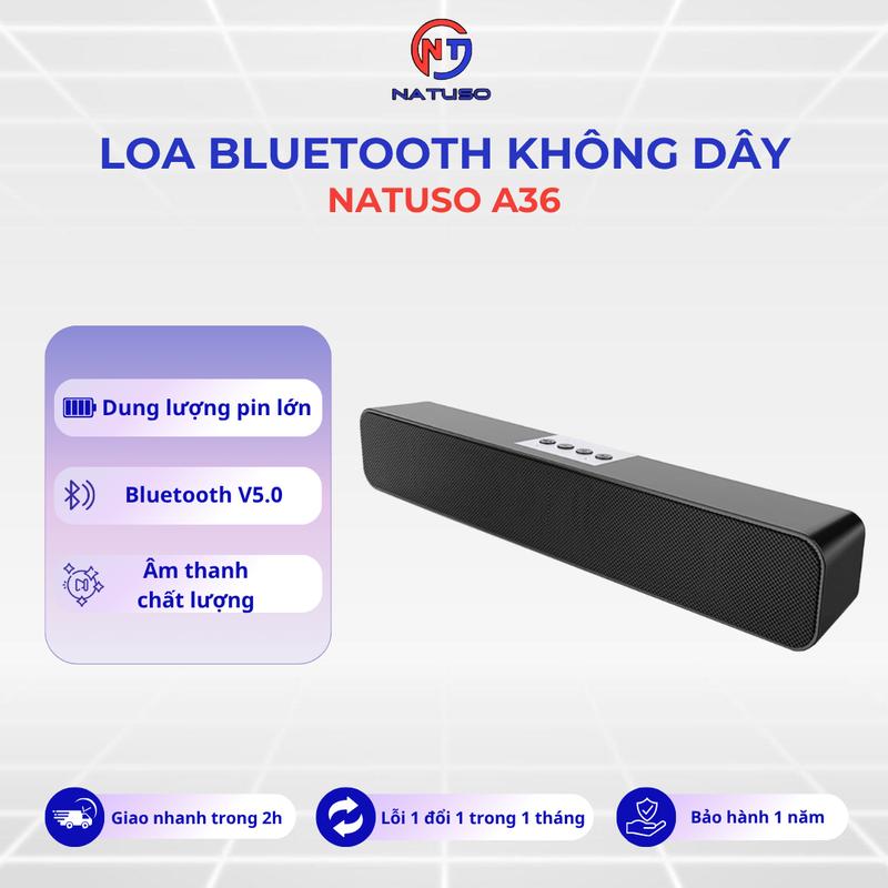 Loa Bluetooth A36 không dây nghe nhạc bass mạnh hỗ trợ USB và thẻ nhớ