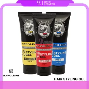 NAPOLEON Hair Styling gel 100 ml Soft Medium Strong Mousse Pomade Dark