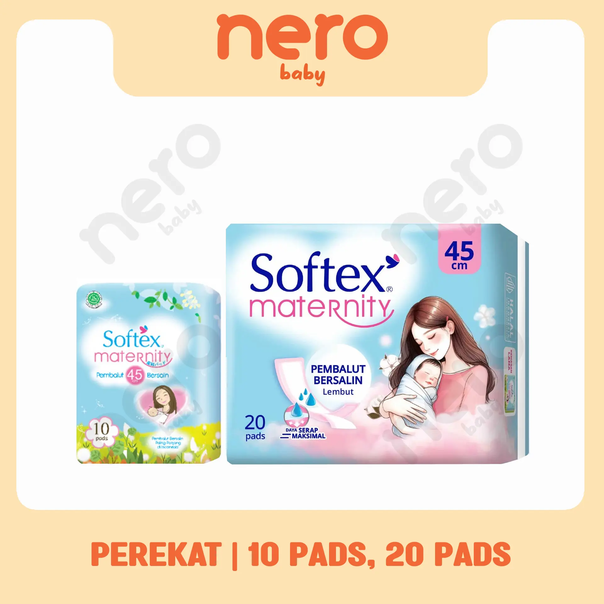 SOFTEX MATERNITY PEMBALUT 45CM 20S 10S BERSALIN HAMIL NIFAS WANITA