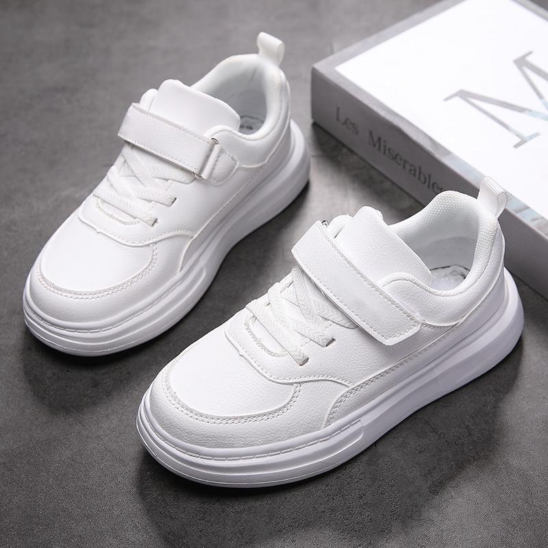 Children Sneakers Boys Sports Shoes Breathable Lightweight Casual Daily School Kids Shoes Running Walking Sneakers All White 7