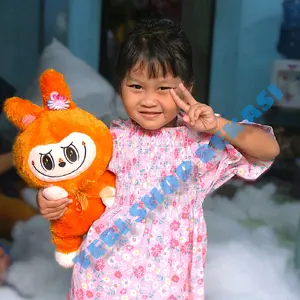 Boneka Labubu The monster exciting macaron boneka labu labu  Ukuran 40 CM Bahan Premium Kado Anak Lucu hadiah ulang tahun viral