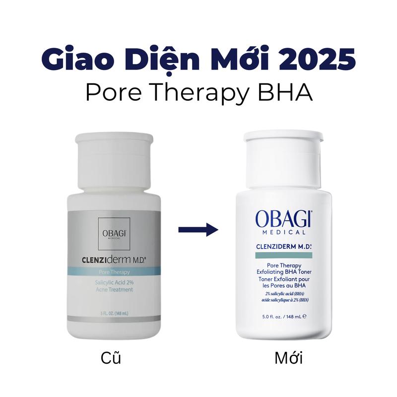 Hàng công ty mẫu mới Dung dịch tẩy da chết BHA Obagi Clenziderm MD Pore Therapy 148ml