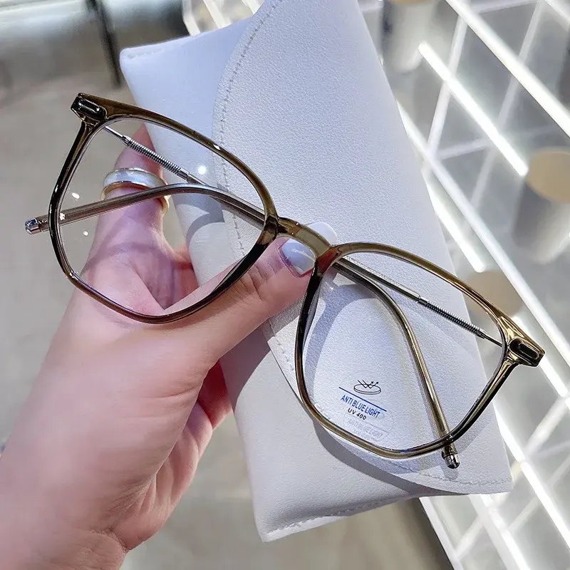 Kacamata Minus Fashion Korea Anti Blue Light anti Radiasi Smartphone dan Laptop Model Cat Eye Zhijing 8083 coklat