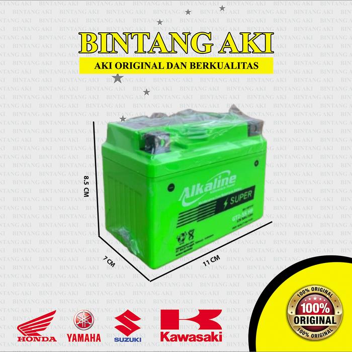 Promo Aki ALKALINE GTZ5S SUPER Aki Kering Motor ZX 130 Athlete