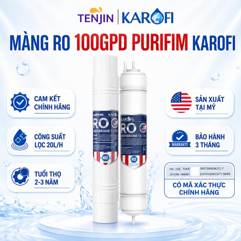 Màng Lọc RO Purifim Karofi Sản Xuất Tại Mỹ Công Suất 100GPD Cắm Nhanh Dùng Được Cho Các Máy Lọc Nước RO