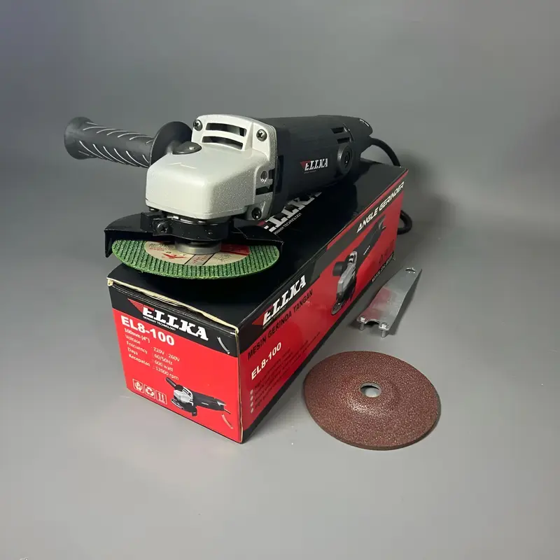PR0MO ELLKA mesin gerinda tangan 4 inch angle grinder grenda listrik 4" 3