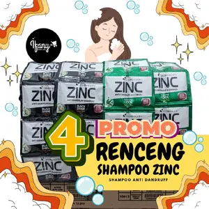 PAKET EKONOMIS!! 4 RENCENG (48+48 Extra Sachet) SHAMPOO ZINC ANTI DANDRUFF - ALL VARIAN BISA MIX | Ifanymart.ofc