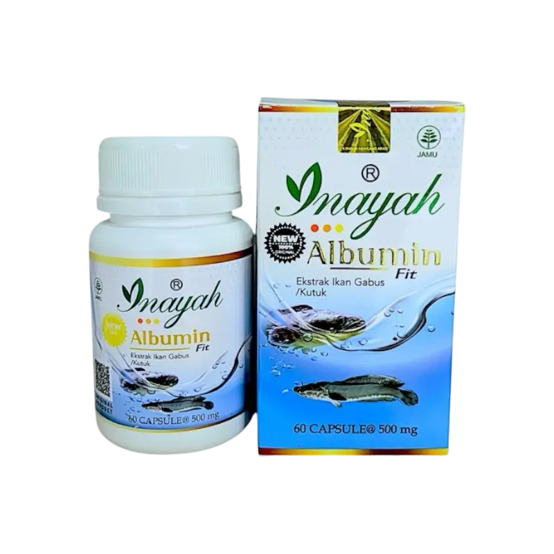 Albumin Fit - Ekstrak Ikan Gabus - 60 kapsul Inayah Herbal Luka Luar dan Dalam