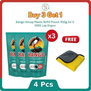[FREE Lap Dapur] Bango Kecap Manis Pouch 950g isi 3