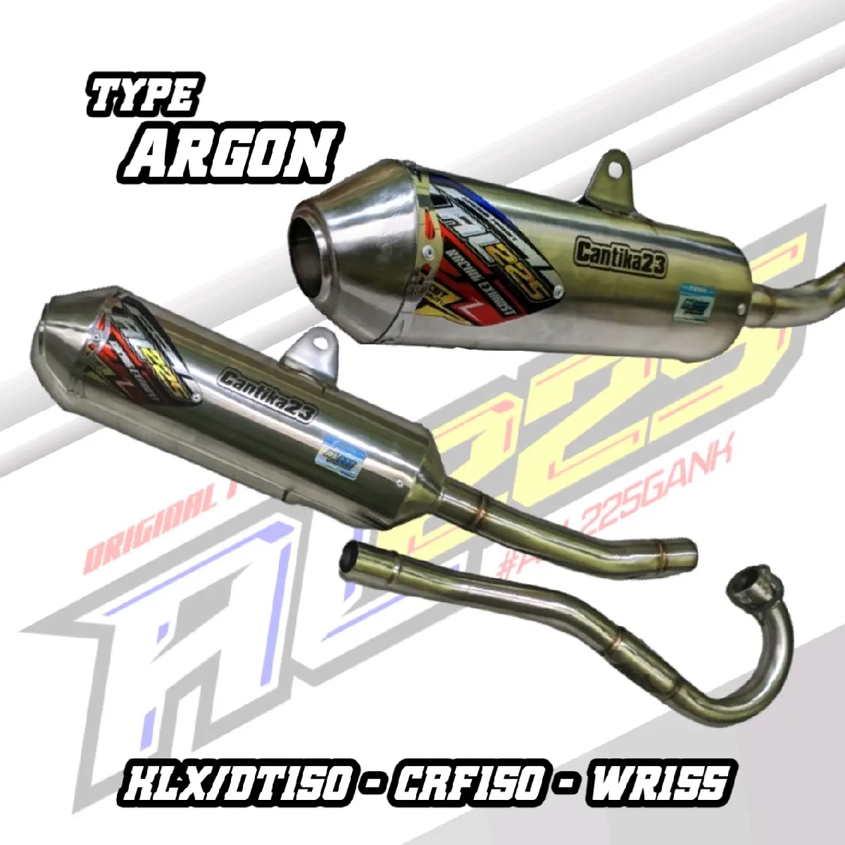 Knalpot Brap Tipe Argon Klx/dt150/crf150/wr155 Original AL225 RACING EXHAUST