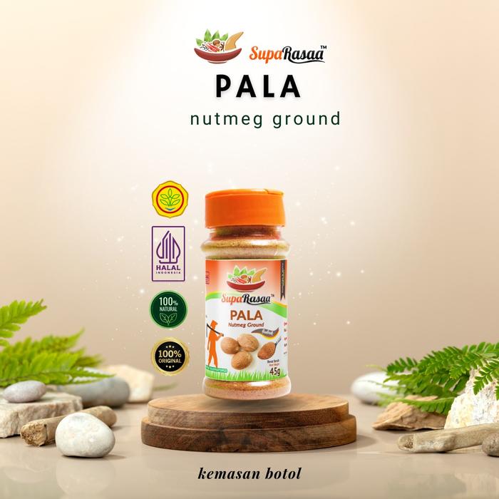 Gambar Pala Bubuk Kemasan Botol 45 gr Suparasaa - Nutmeg Ground Bumbu Rempah Bubuk Bahan Masakan Alami Herbal Halal Tanpa Pengawet MSG dari SupaRasaa.id Kota Surabaya Tokopedia