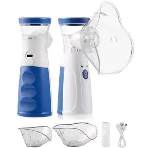 Omicron Nebulizer Portable Anak Dewasa Alat Terapi Pernapasan Asma Handheld Inhaler Obat