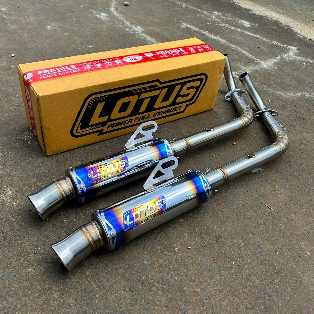 Knalpot Salemba Ceklis jungstayle Original LOTUS power full exhaust PNP untuk Aerox NEW/OLD, VARIO 125/150 LED NEW, NMAX NEW/OLD, BEAT, MIO SERIES Motorcycle