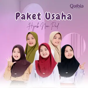 PAKET HEMAT 8 Pcs Hijab Bergo Anak HAMIDAH 1-16 tahun kerudung anak perempuan jilbab sekolah TK SD SMP  By Qalbia Hijab