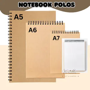 Notebook Journal Sketchbook Buku Catatan Polos A5/A6/A7 | Buku Sketsa | Buku Saku | Memo Notes Spiral Jurnal