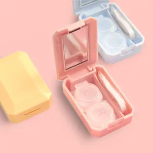 (COD) UYAAI 1 Set Softlens Case with Tweezers Contact Lens Case Companion Box For Travel Kit  Accessories