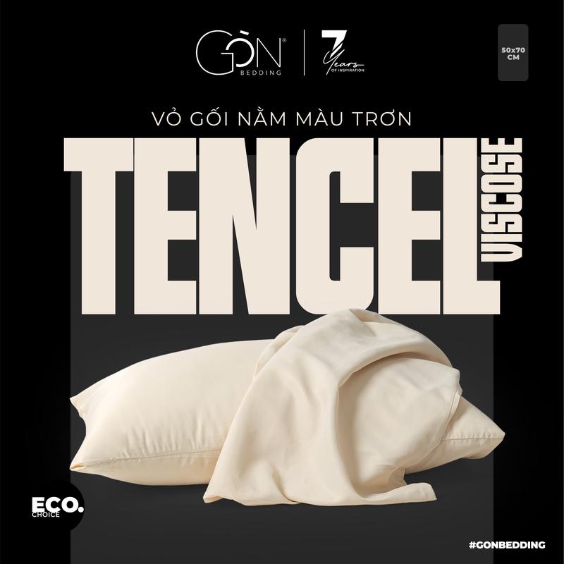   Nhiều màu  01 Vỏ Gối Nằm Gòn Bedding Lụa Tencel Viscose Cao Cấp Màu Trơn 50x70 cm 