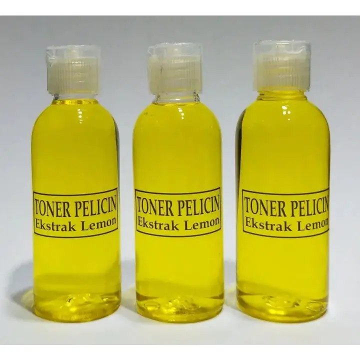 Toner Pelicin Ekstrak Lemon 60 ml Dan Serum Saffron 10ML With Vitamin C 1