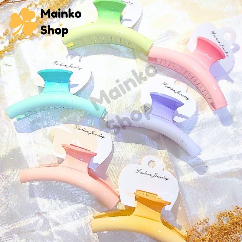 Product Introduction of Jepit Rambut Salon Model T 9cm Korea Ombre Glossy Warna Pastel Ukuran Besar Premium Clips 1