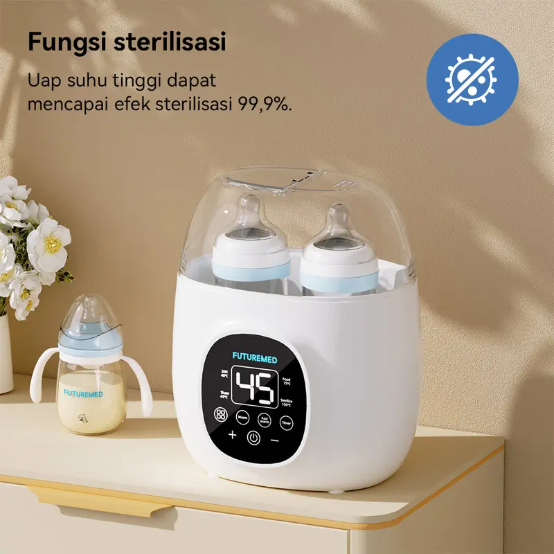 FUTUREMED Smart Multifunction Baby Bottle Warmer & Sterilizer Temperature Control Penghangat botol susu Pemanas Asi Bayi 6